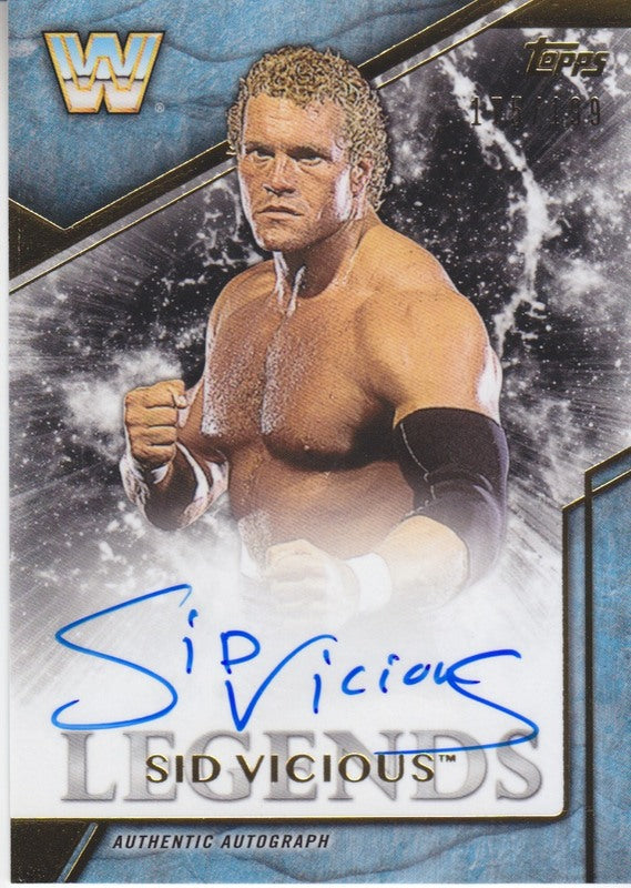 2017 Topps WWE Legends Sid Vicious auto 2018 approx value:$20 PW Catalog