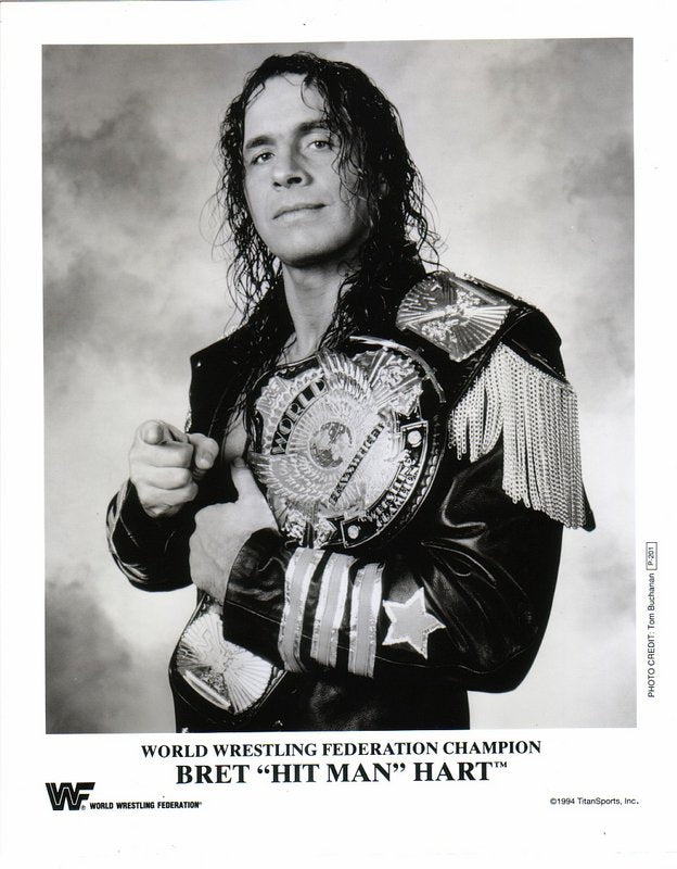 1994 WWF CHAMPION Bret "Hitman" Hart P201b b/w PW Catalog