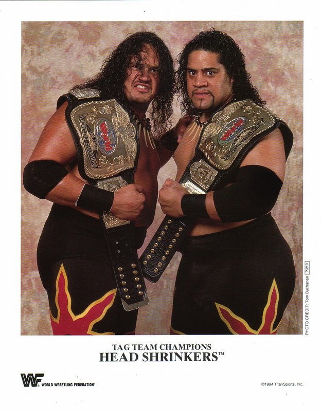 1994 WWF TAG TEAM CHAMPIONS Headshrinkers P210 color PW Catalog