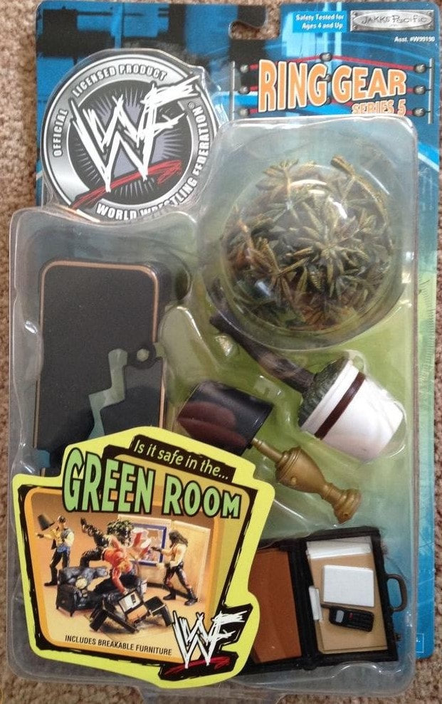 2001 WWF Jakks Pacific Ring Gear Series 5: Is It Safe In the…Green Room? Action & Toy Figures PWcatalog