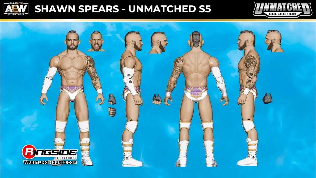 AEW Jazwares Unmatched Collection 5 Shawn Spears Action & Toy Figures PWcatalog