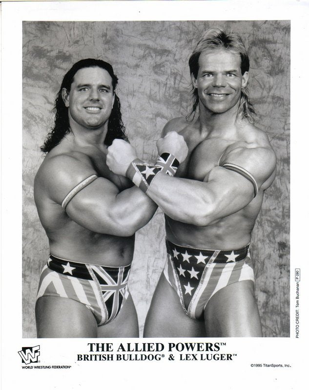 1995 Allied Powers British Bulldog , Lex Luger P280 b/w PW Catalog
