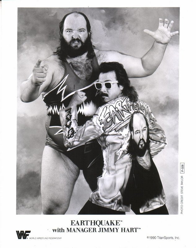 1990 Earthquake w/Jimmy Hart P028 b/w PW Catalog