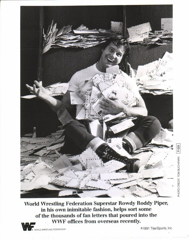 1991 Rowdy Roddy Piper P029 b/w PW Catalog