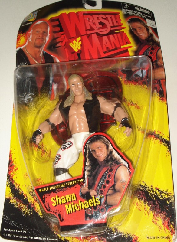 1998 WWF Jakks Pacific WrestleMania XIV Shawn Michaels Action & Toy Figures PWcatalog