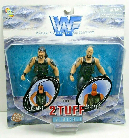 1998 WWF Jakks Pacific 2 Tuff 1 D.O.A.: Chainz & 8-Ball Action & Toy Figures PWcatalog