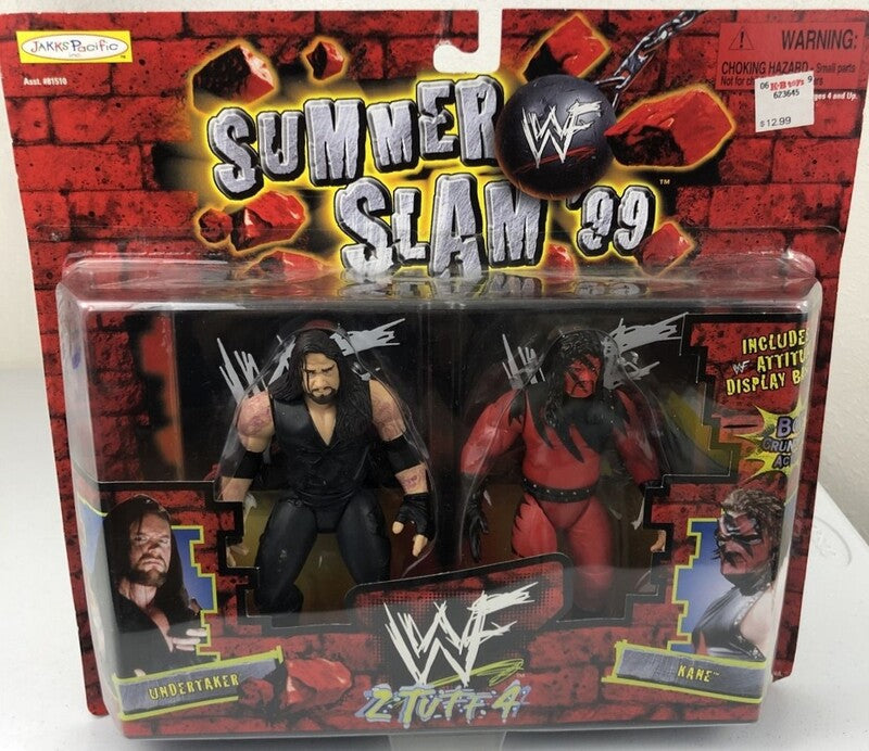 1999 WWF Jakks Pacific 2 Tuff 4 Undertaker & Kane Action & Toy Figures PWcatalog
