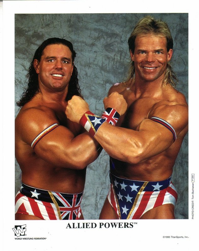 1995 Allied Powers British Bulldog , Lex Luger P306 color PW Catalog