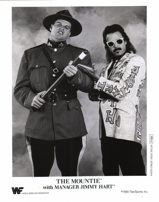 1990 The Mountie w/Jimmy Hart P032 b/w PW Catalog