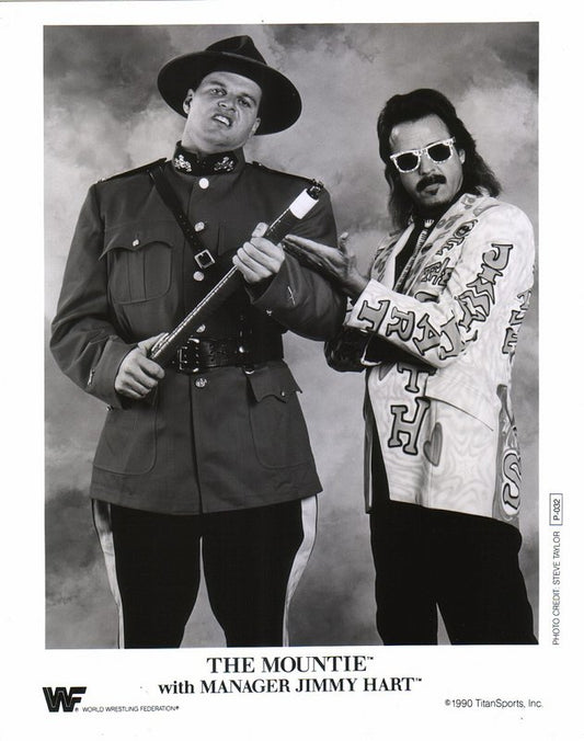 1990 The Mountie w/Jimmy Hart P032 b/w PW Catalog