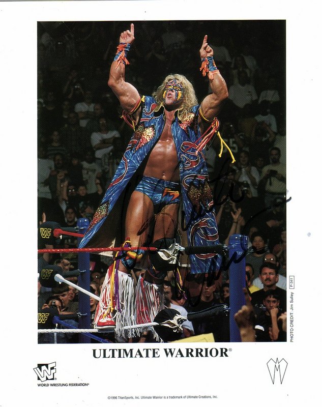 1996 Ultimate Warrior P341a (signed) color PW Catalog