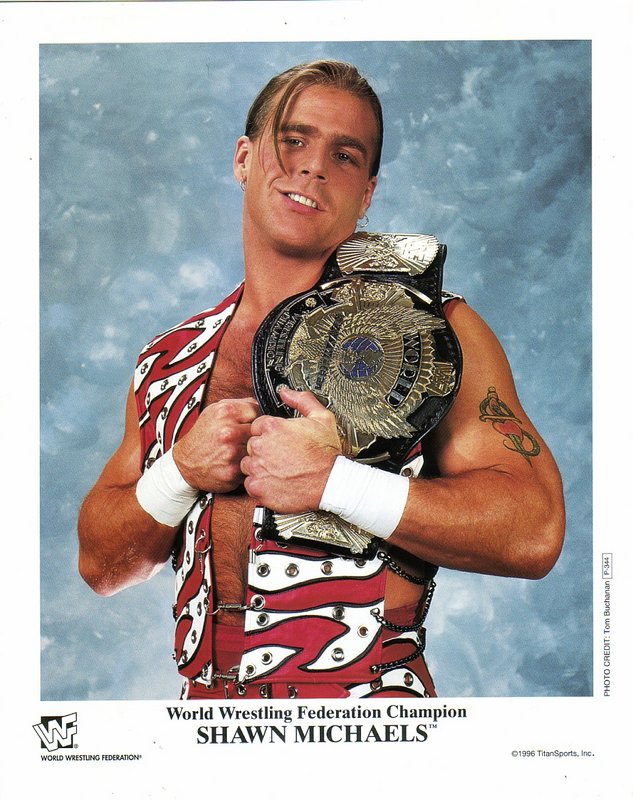 1996 WWF CHAMPION Shawn Michaels P344 color PW Catalog