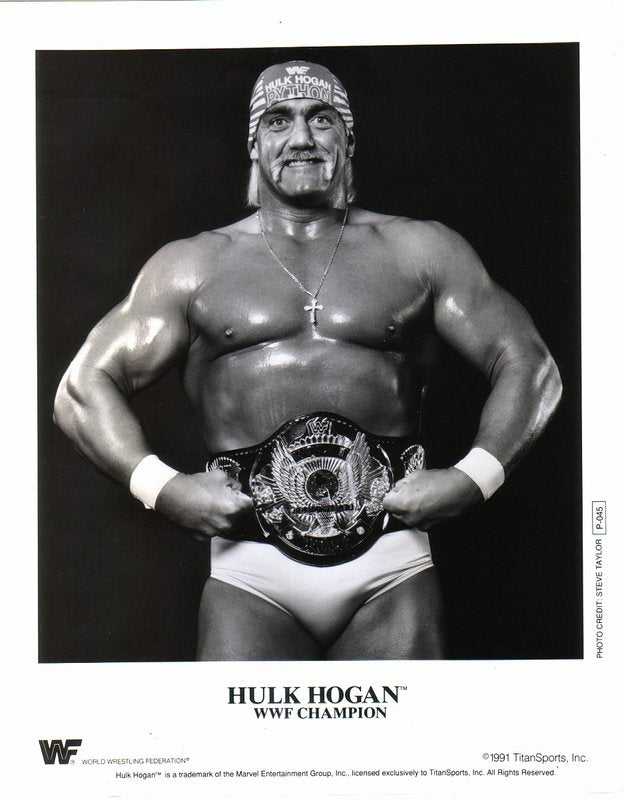1991 WWF CHAMPION Hulk Hogan P045 b/w PW Catalog