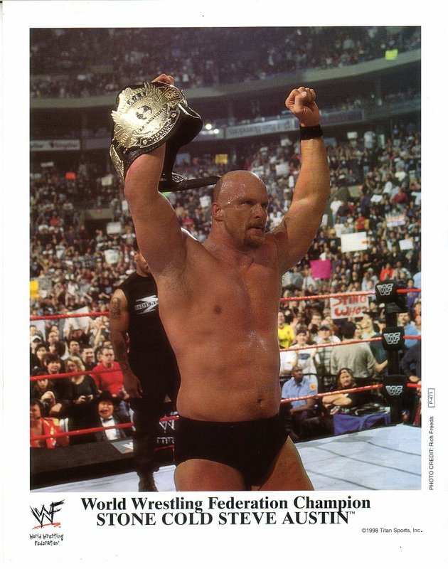 1998 WWF CHAMPION Stone Cold Steve Austin P471 (RARE) color 0 PW Catalog
