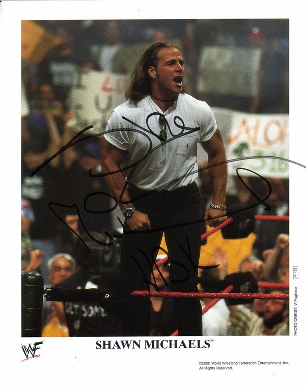 2000 Shawn Michaels P475 (signed) color PW Catalog
