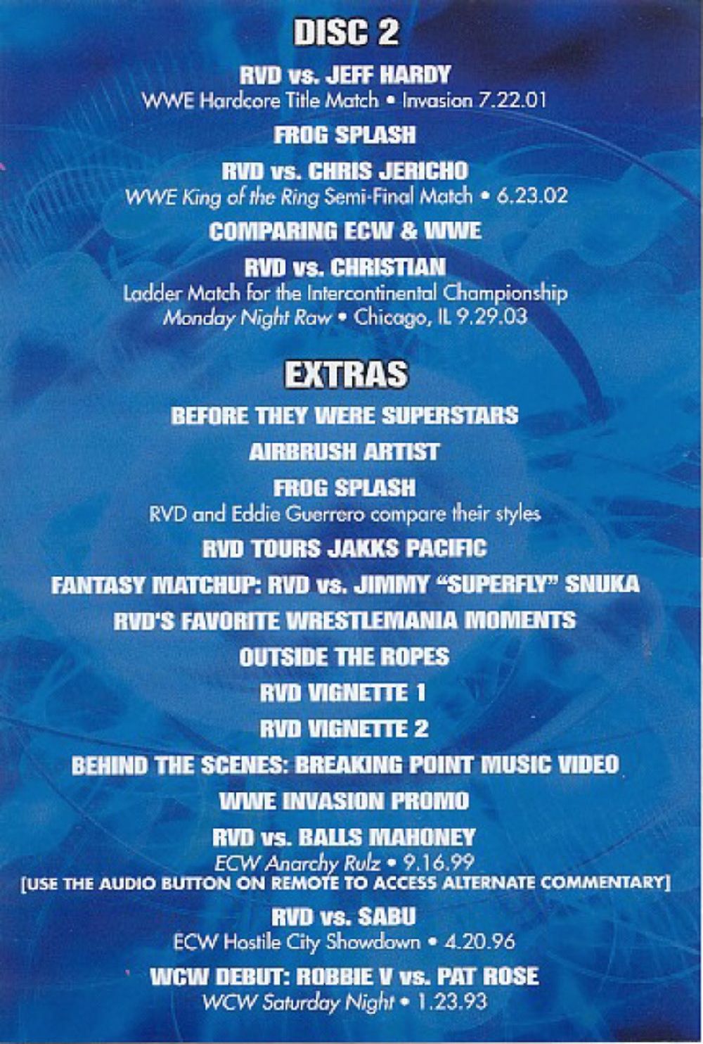 rob van dam one of a kind DVDs & Videos Pwcatalog