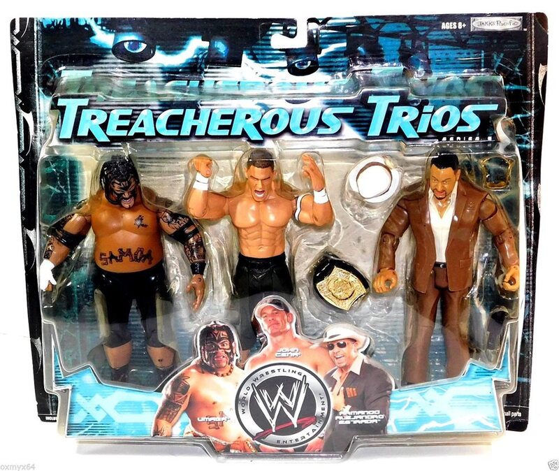 WWE Jakks Pacific Treacherous Trios 6 Umaga, John Cena & Armando Alejandro Estrada Action & Toy Figures PWcatalog