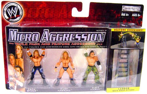 WWE Jakks Pacific Micro Aggression 12 Zack Ryder, Curt Hawkins & Matt Hardy Action & Toy Figures PWcatalog