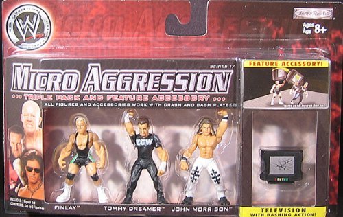 WWE Jakks Pacific Micro Aggression 17 Finlay, Tommy Dreamer & John Morrison Action & Toy Figures PWcatalog