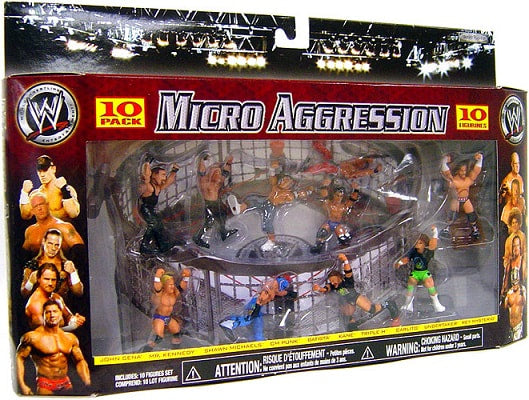 WWE Jakks Pacific Micro Aggression Multipack: John Cena, Mr. Kennedy, Shawn Michaels, CM Punk, Batista, Kane, Triple H, Carlito, Undertaker & Rey Mysterio Action & Toy Figures PWcatalog