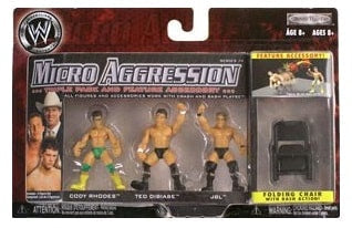 WWE Jakks Pacific Micro Aggression 14 Cody Rhodes, Ted DiBiase & JBL