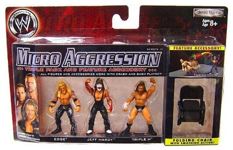 WWE Jakks Pacific Micro Aggression 15 Edge, Jeff Hardy & Triple H Action & Toy Figures PWcatalog