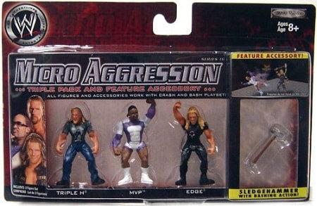 WWE Jakks Pacific Micro Aggression 16 Triple H, MVP & Edge Action & Toy Figures PWcatalog