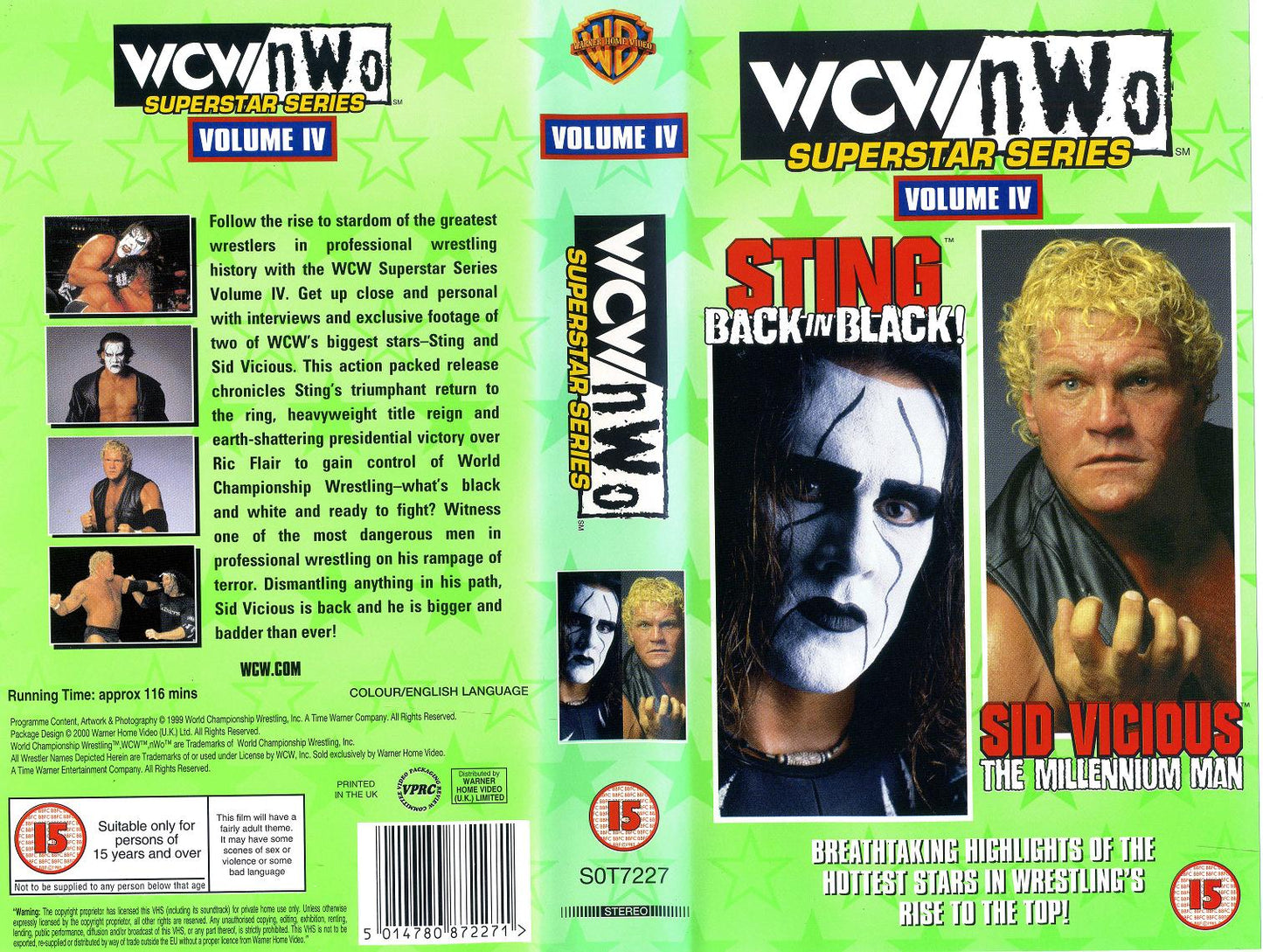 wcw-nwo superstars series volume iv sting back in black sid vicious the millennium man DVDs & Videos Pwcatalog