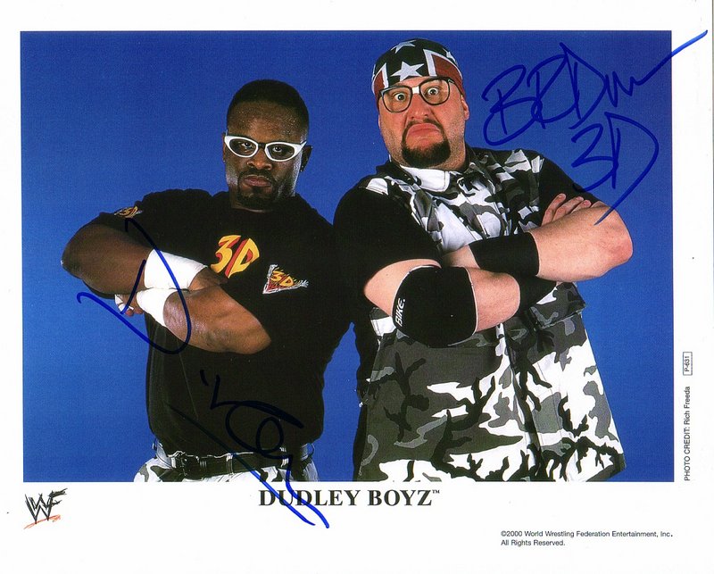 2000 Dudley Boyz P631 (signed) color PW Catalog