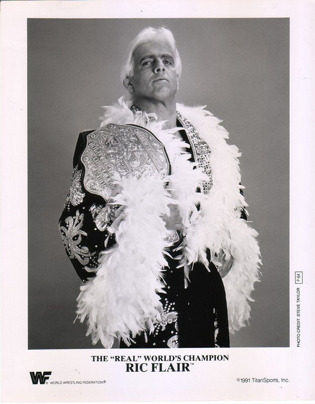 1991 THE "REAL" WORLD'S CHAMPION Ric Flair P64 b/w PW Catalog