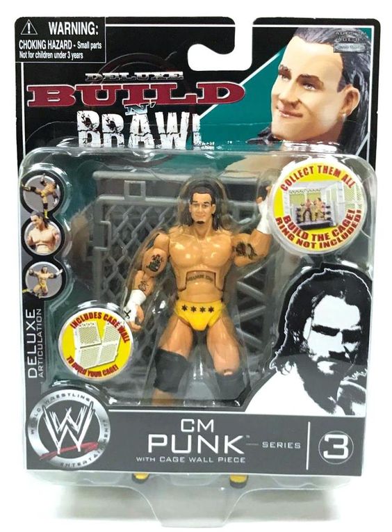WWE Jakks Pacific Deluxe Build 'N' Brawl 3 CM Punk Action & Toy Figures PWcatalog