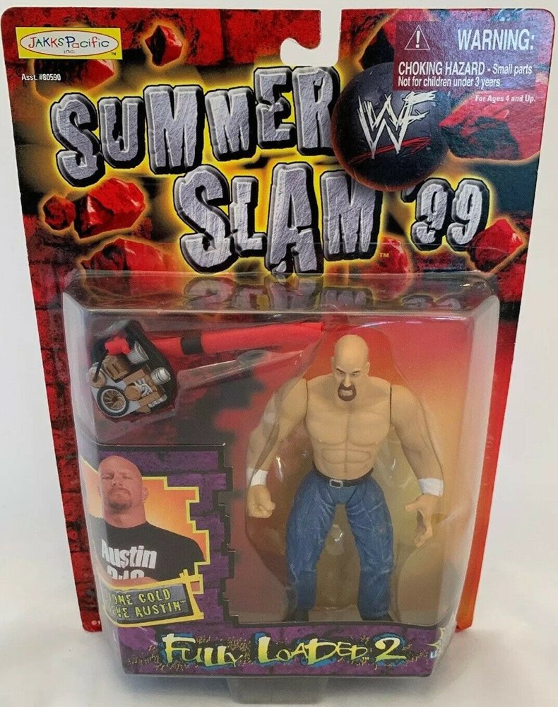 1999 WWF Jakks Pacific Fully Loaded Series 2 Stone Cold Steve Austin Action & Toy Figures PWcatalog