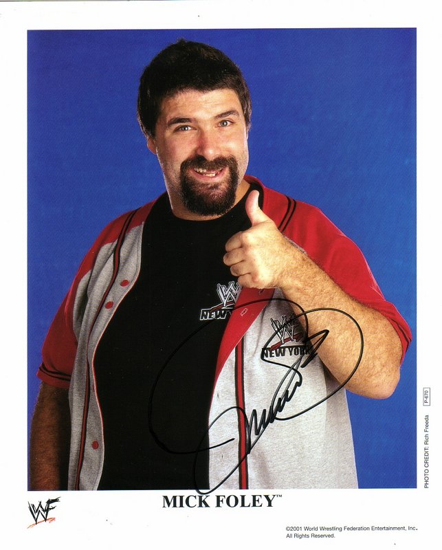 2001 Mick Foley P670 (signed) color PW Catalog