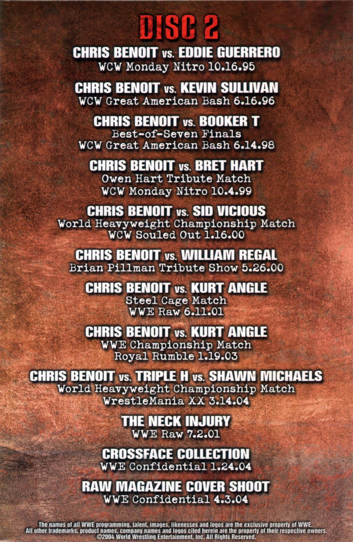 hard knocks the chris benoit story interieur 2 DVDs & Videos Pwcatalog