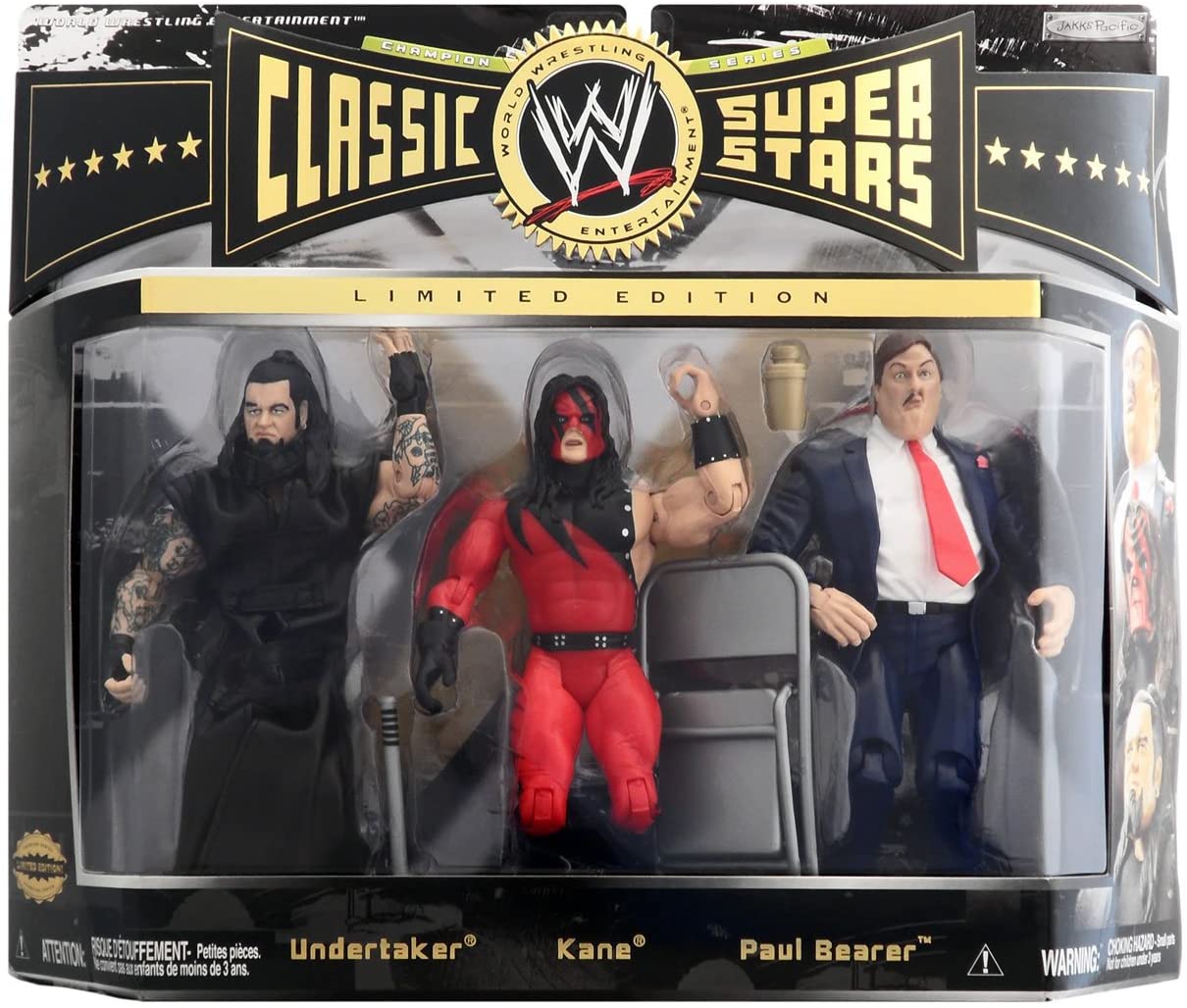 WWE Jakks Pacific Classic Superstars 3-Packs 7 Undertaker, Kane & Paul Bearer Action & Toy Figures PWcatalog