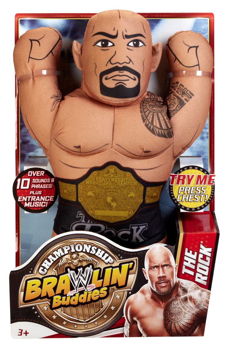 WWE Mattel Championship Brawlin' Buddies The Rock Action & Toy Figures PWcatalog
