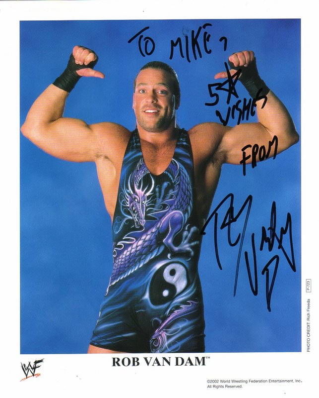 2002 Rob Van Dam P723 (signed) color PW Catalog