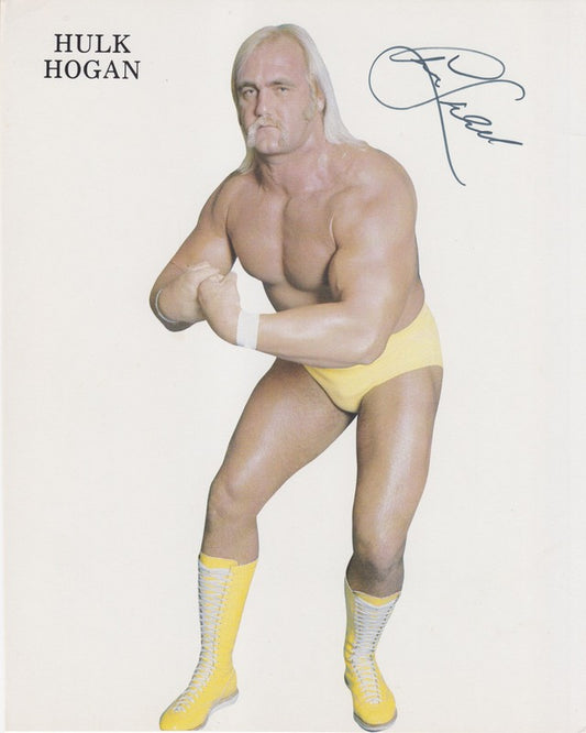 1982 AWA Hulk Hogan Pro Wrestling Enterprises (signed by Arnold Skaaland) magazine exclusive 8x10 Promo Photo PWcatalog
