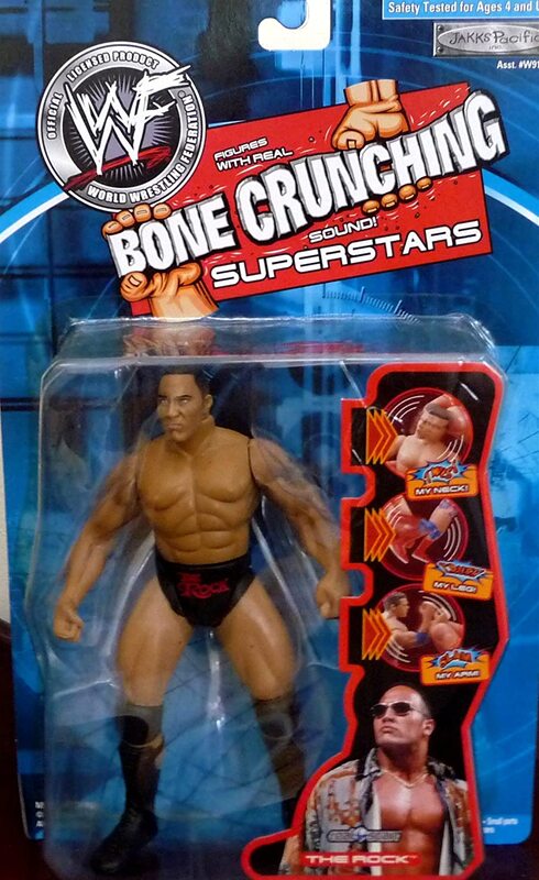2001 WWF Jakks Pacific Bone Crunching Superstars The Rock Action & Toy Figures PWcatalog