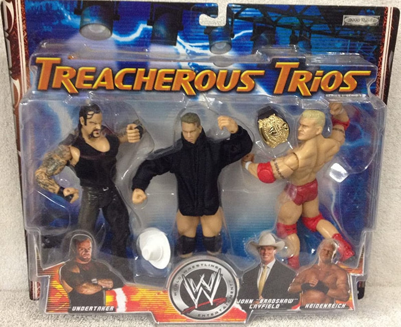 WWE Jakks Pacific Treacherous Trios 1 Undertaker, John "Bradshaw" Layfield & Heidenreich Action & Toy Figures PWcatalog