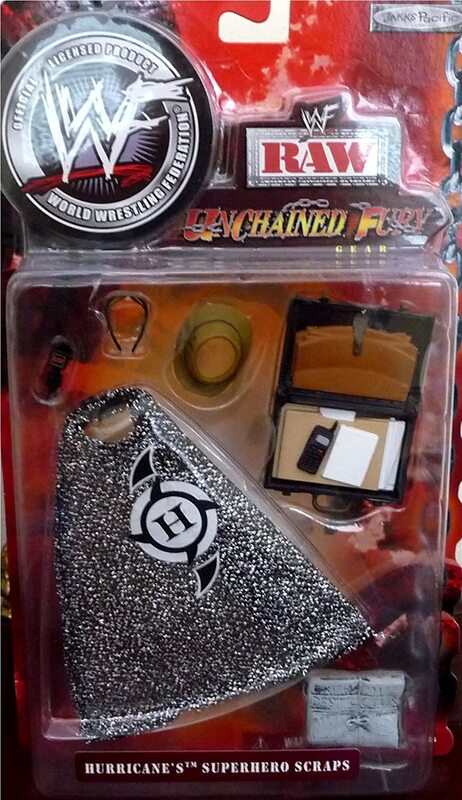 2002 WWF Jakks Pacific Unchained Fury Accessory Sets: Hurricane's Superhero Scraps