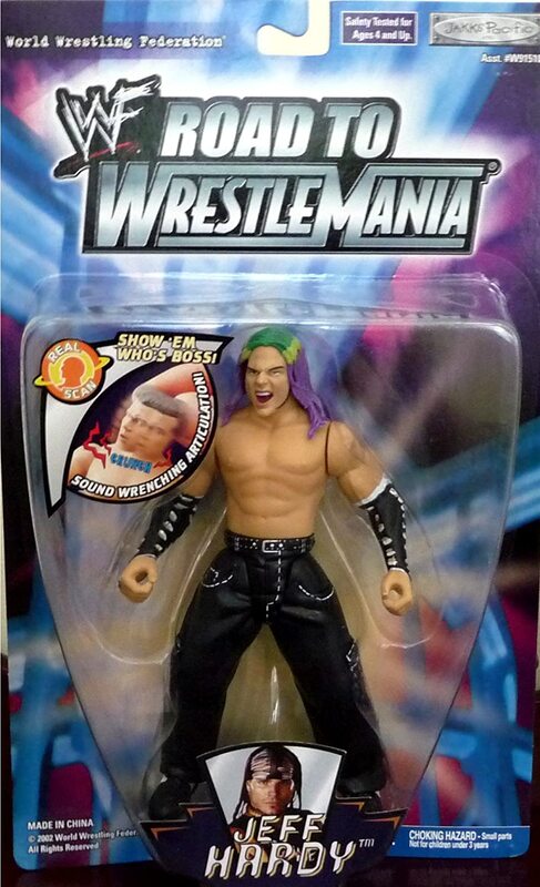 2002 WWF Jakks Pacific Road to WrestleMania Jeff Hardy Action & Toy Figures PWcatalog