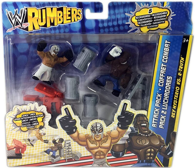 WWE Mattel Rumblers 2 Attack Pack: Rey Mysterio vs. R-Truth Action & Toy Figures PWcatalog