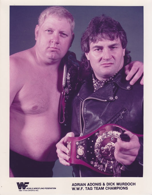 1984 WWF TAG TEAM CHAMPIONS Adrian Adonis Dick Murdoch (RARE) Color