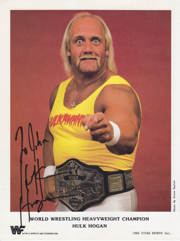 1986 WWF CHAMPION Hulk Hogan (signed) color PWcatalog