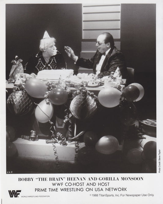 1988 Prime Time Wrestling Bobby Heenan Gorilla Monsoon
