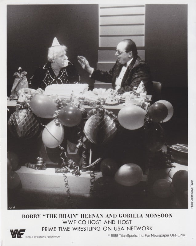 1988 Prime Time Wrestling Bobby Heenan Gorilla Monsoon PWcatalog