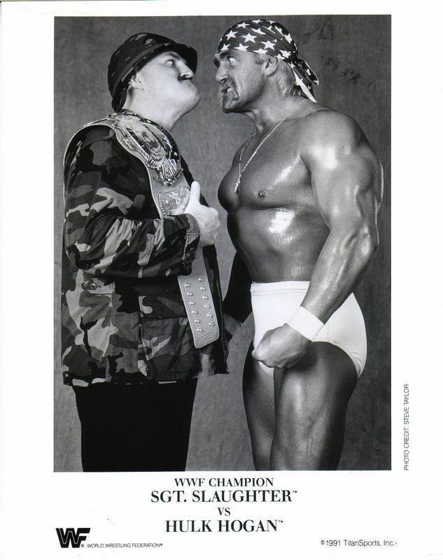 1991 WWF CHAMPION Sgt. Slaughter vs. Hulk Hogan PWcatalog