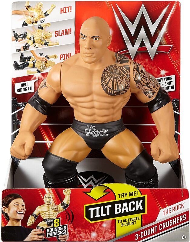 WWE Mattel 3-Count Crushers The Rock Action & Toy Figures PWcatalog