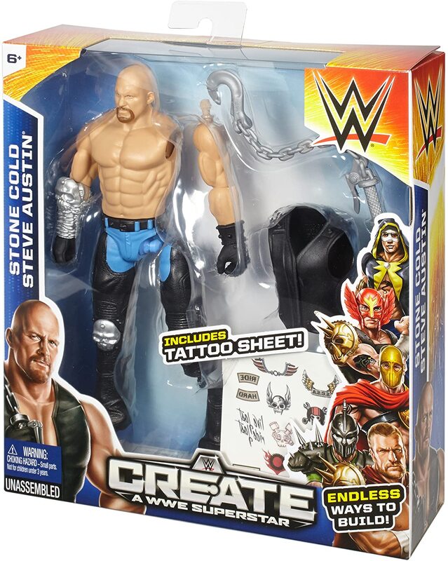 WWE Mattel Create a WWE Superstar 1 Stone Cold Steve Austin Action & Toy Figures PWcatalog